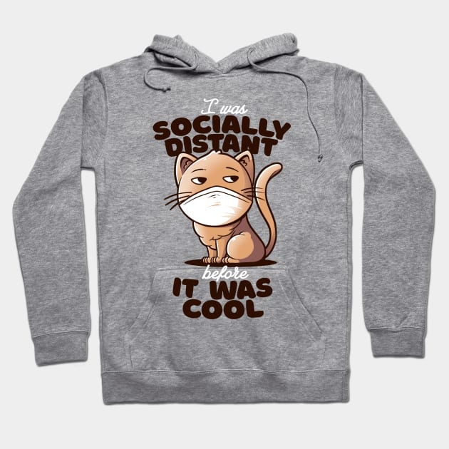 Socially Distant Cat Hoodie by eduely